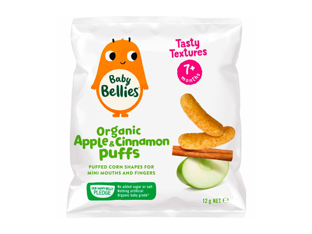 Little Bellies Organic Puffs Apple & Cinnamon 12g